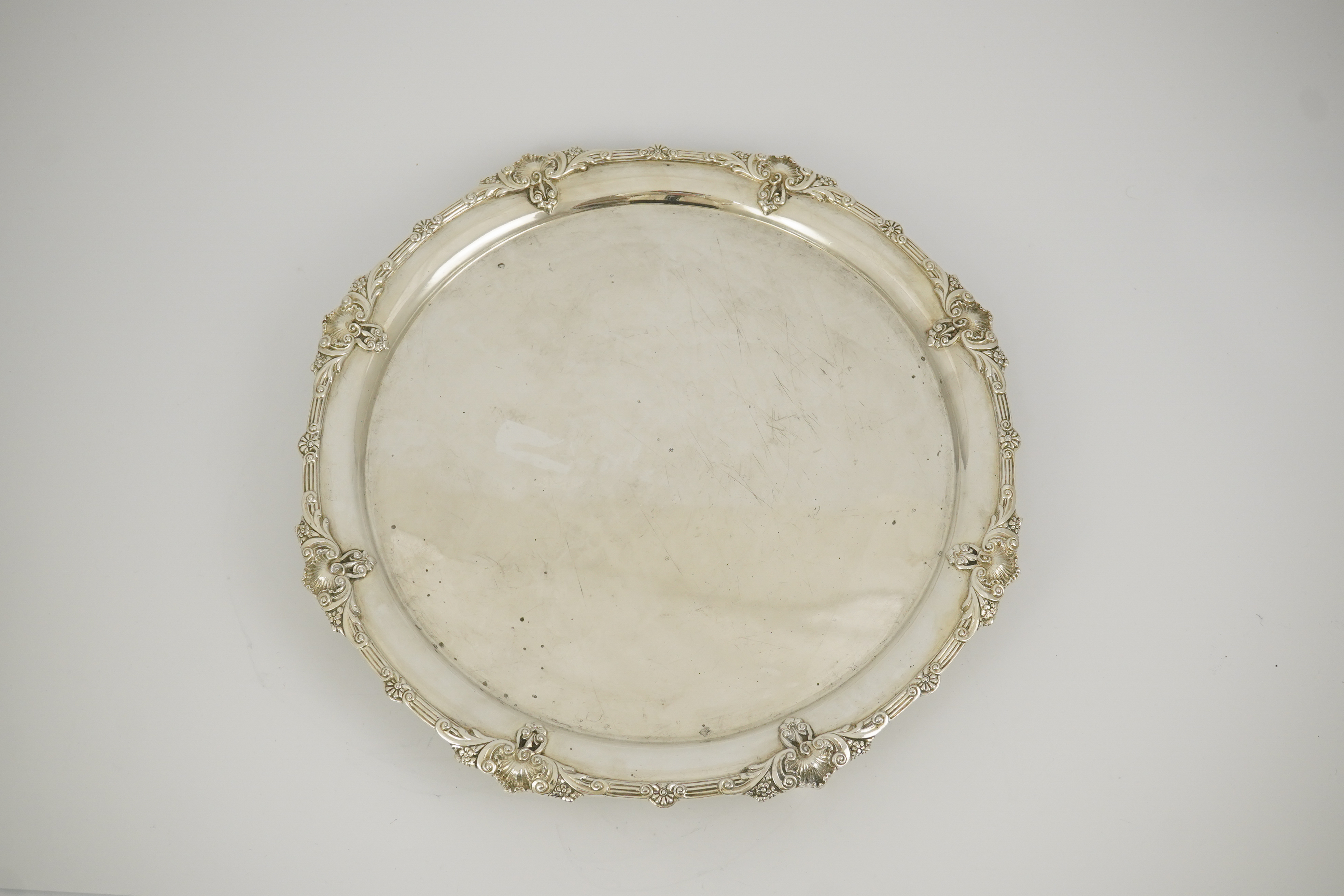 A George VI silver salver by Goldsmiths & Silversmiths Co Ltd